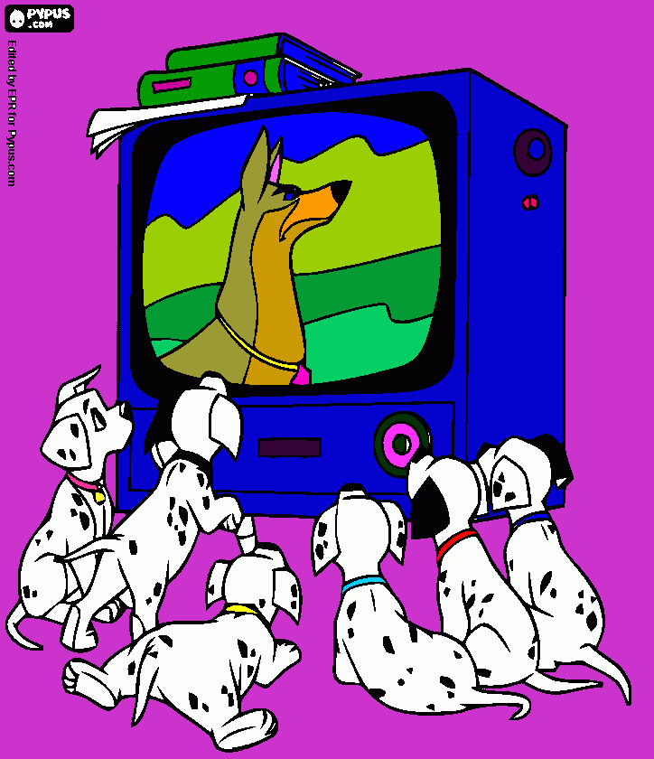 101 dogs coloring page