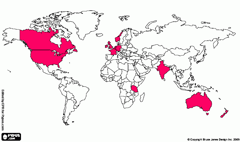 2014 countries visited coloring page