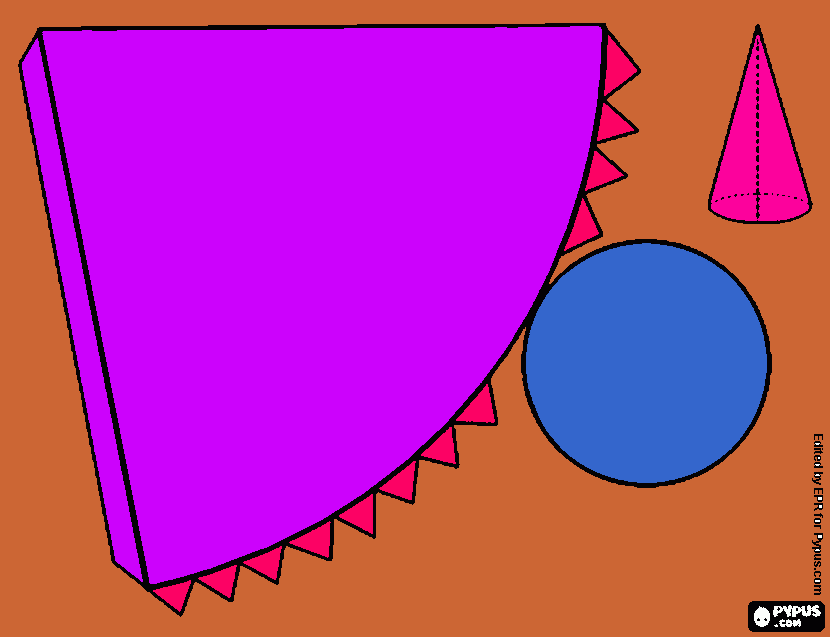 3d shape coloring page