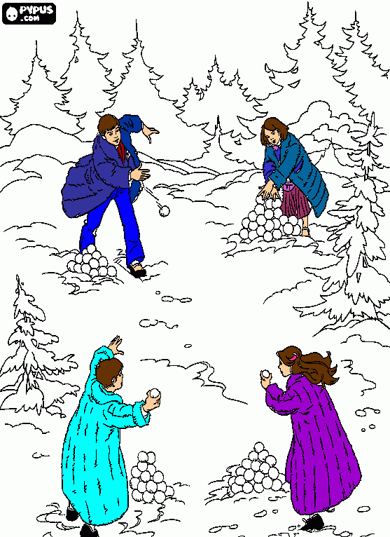 4 kids coloring page