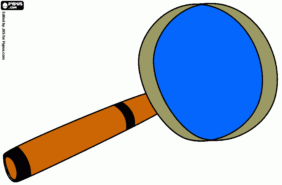 A MAGNIFYING GLASS, A RESEARCH INSTRUMENT coloring page
