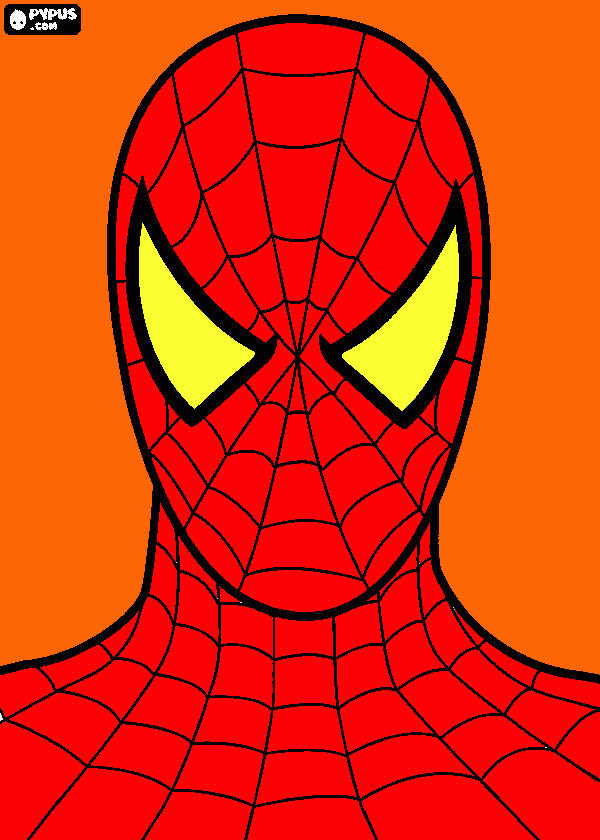 A sketch picture of Spider-Man coloring page