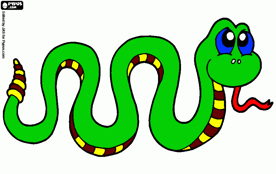 a snake coloring page