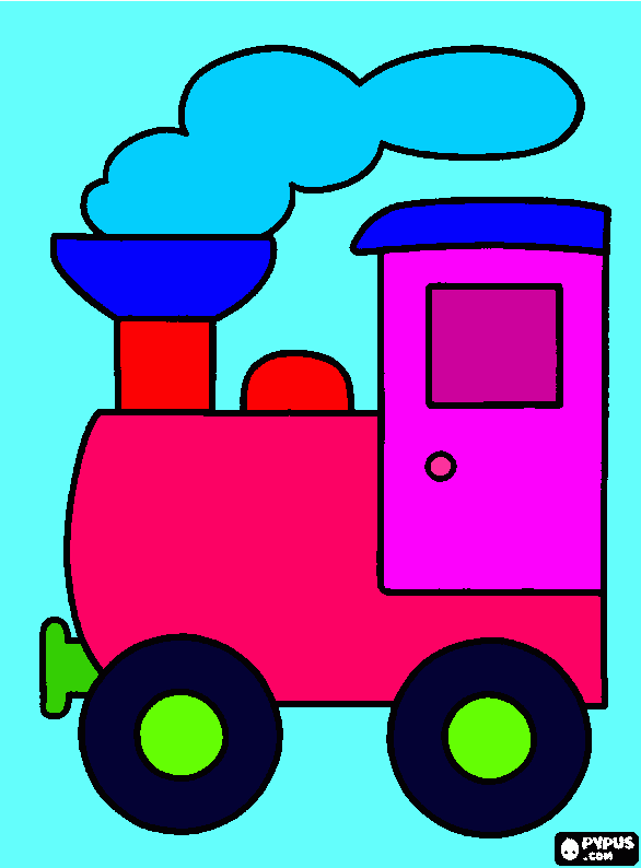 a train coloring page