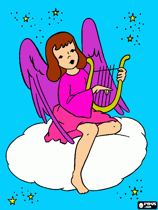 Abi is a Angel coloring page