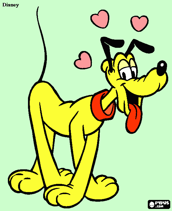 Adorable Pluto! coloring page