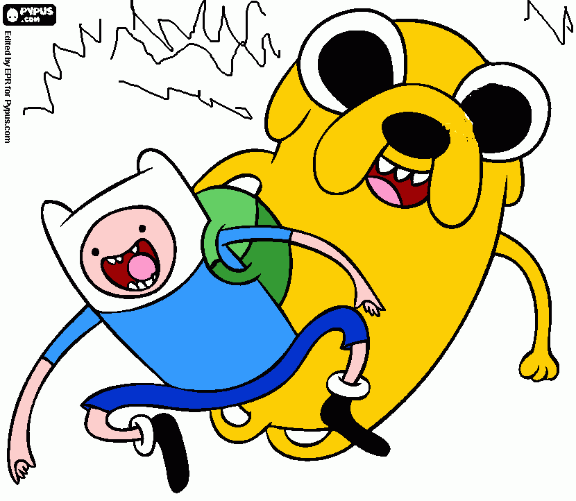 Adventure Time with Heath coloring page