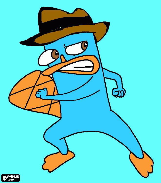 Agent P coloring page