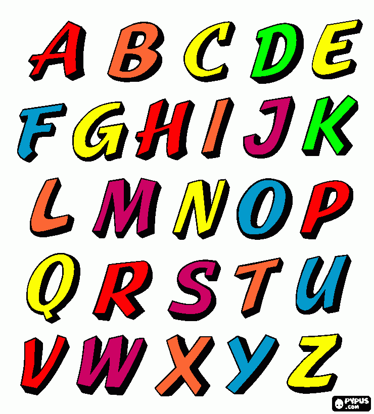 alfabet coloring page