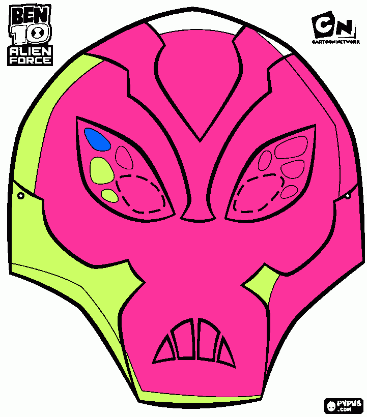 alien head coloring page