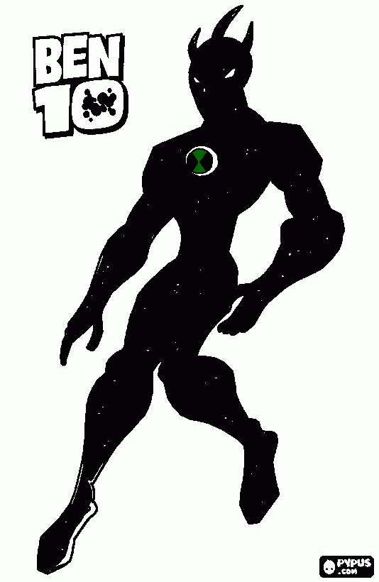 Alien X coloring page