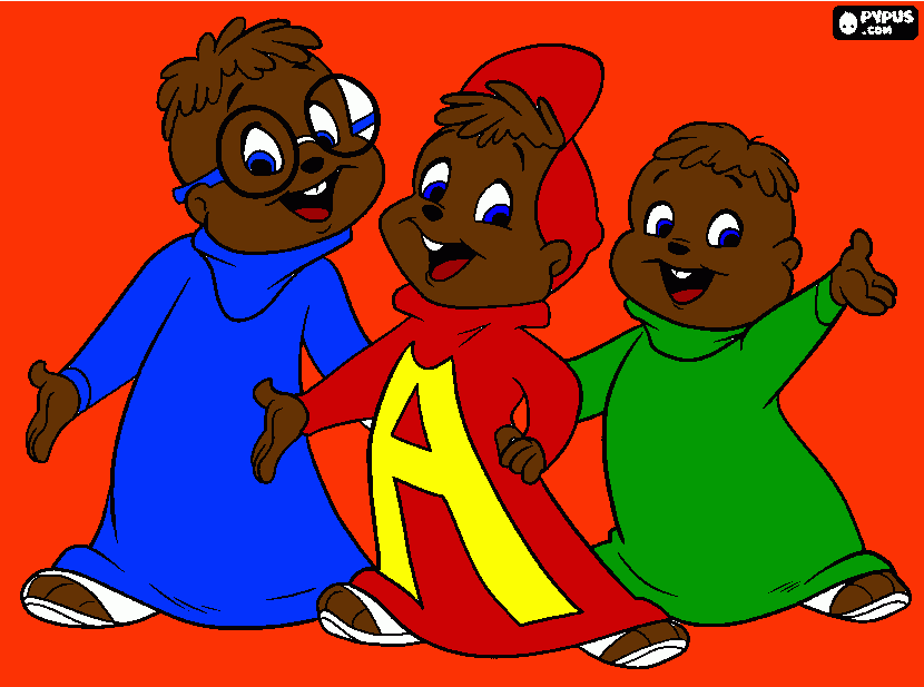 alvin and the chipmunks coloring page