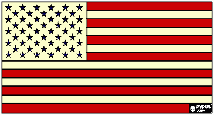 american flags coloring page