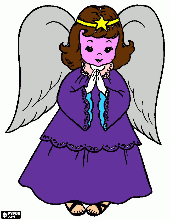 anglel coloring page