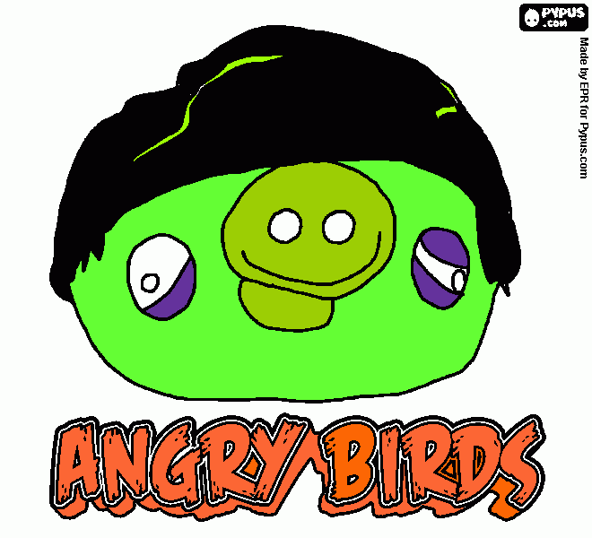 Angry birds 1 coloring page
