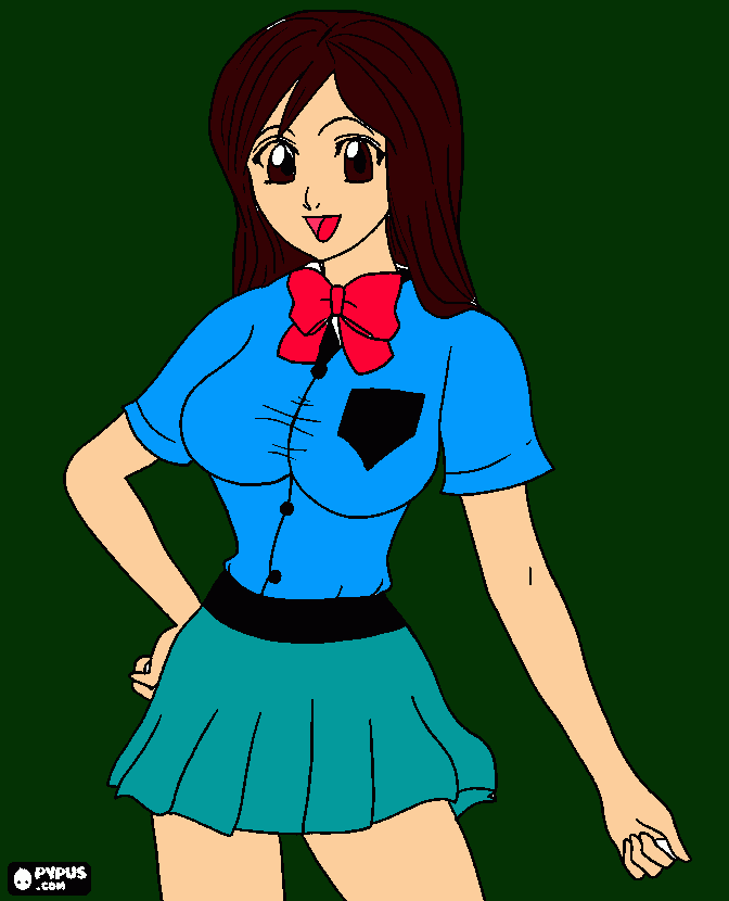 anime drawing coloring page