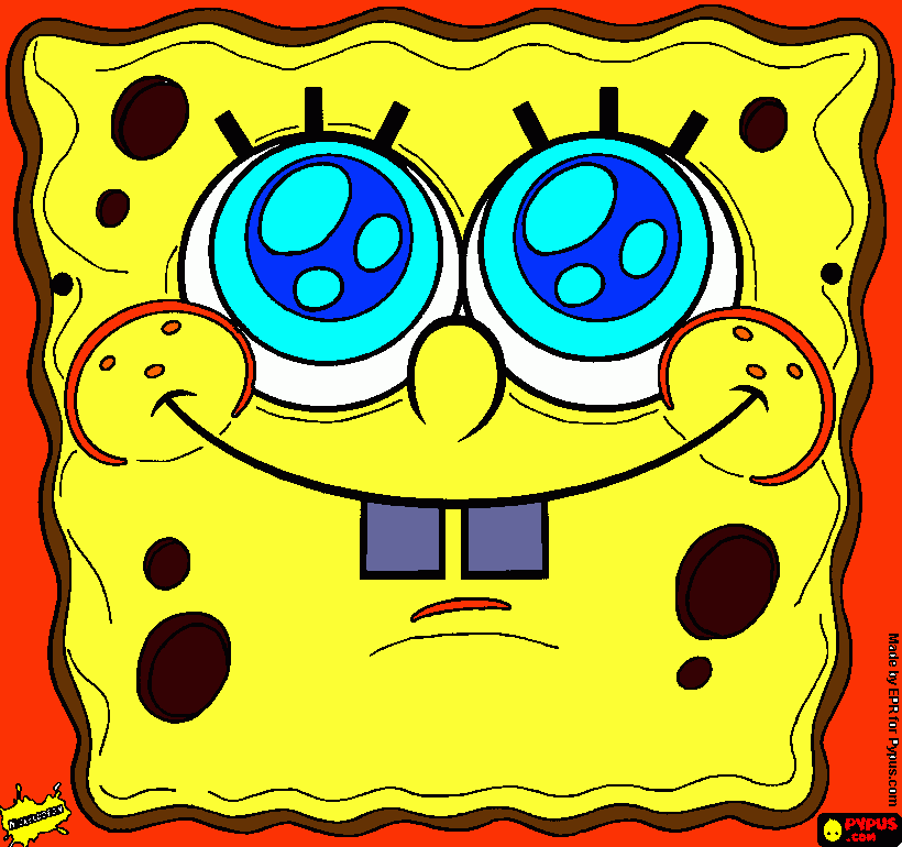 annoying spongebob coloring page