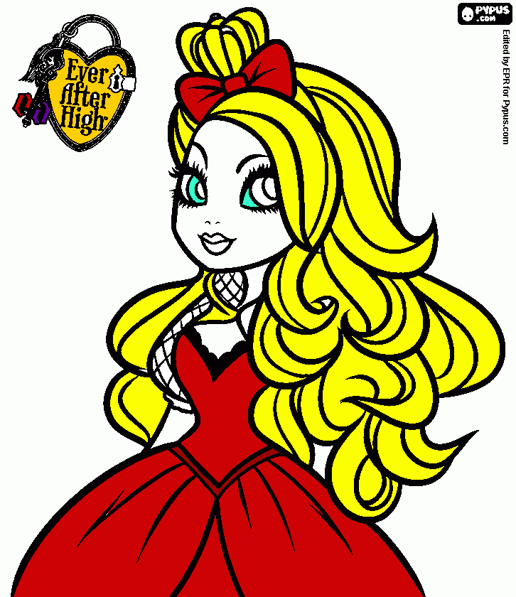 Apple White Ever After High coloring page