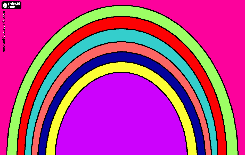 arco iris coloring page