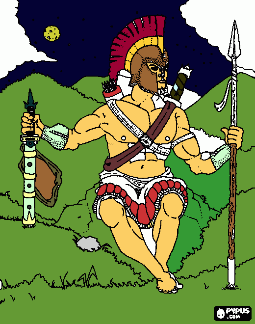 Ares coloring page