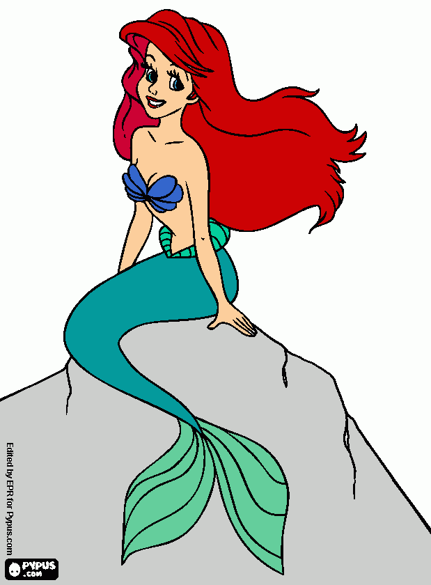 Ariel Mermaid coloring page