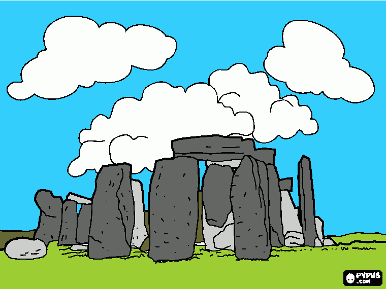Art Stonehenge coloring page
