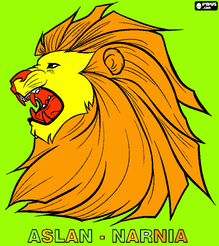 aslan coloring page