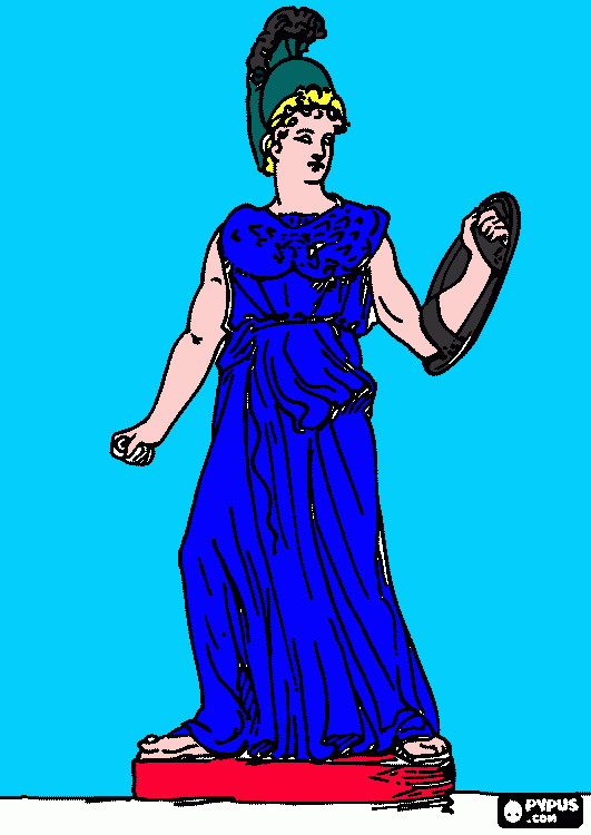Athena goddess of wisdom in greek mythology, mother of Annabeth coloring page