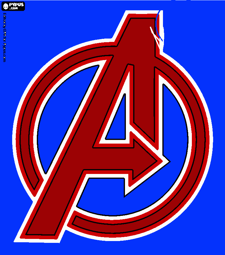 avenger logo coloring page
