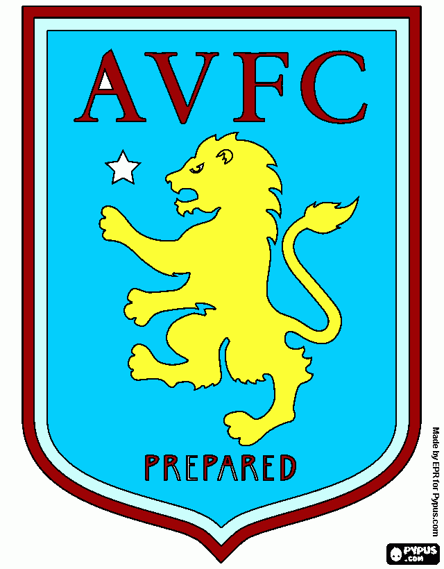 avfc coloring page