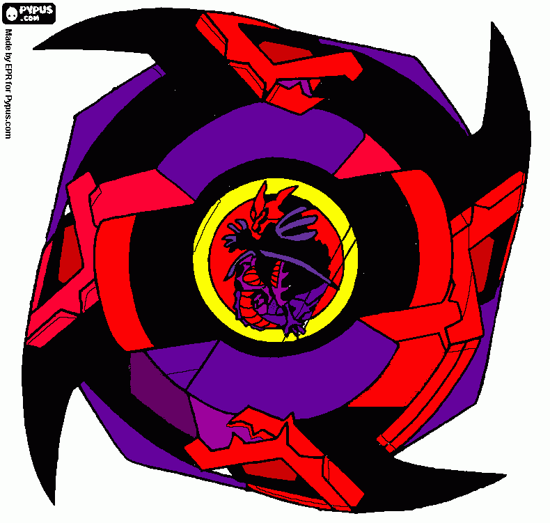 Awesome Beyblade I made coloring page