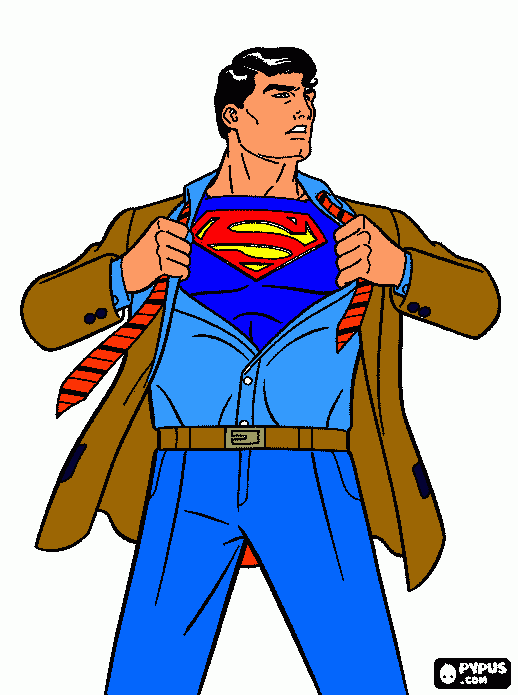 awesome superman coloring page