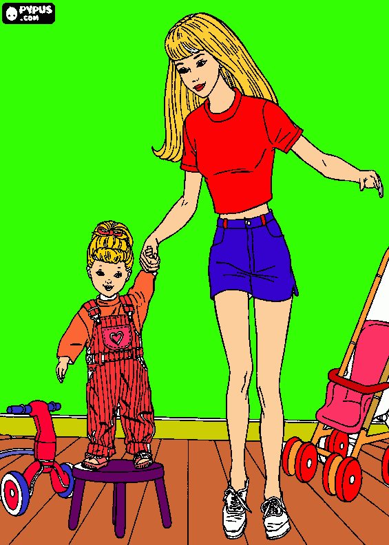 Babie and Keira coloring page
