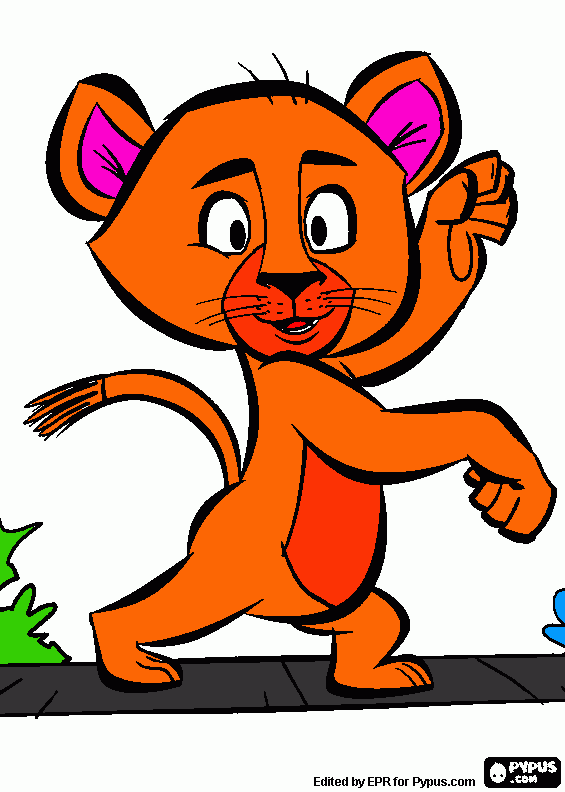 Baby Alex - Madagascar coloring page
