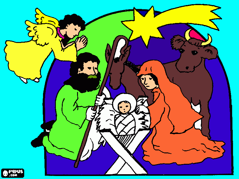 baby jesus coloring page