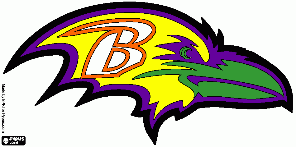 Baltimore Ravens logo coloring page