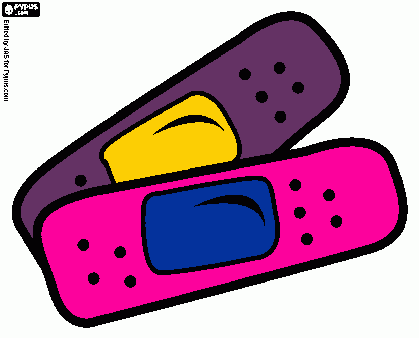band aid coloring page