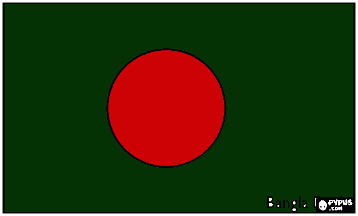 bangladesh flag coloring page