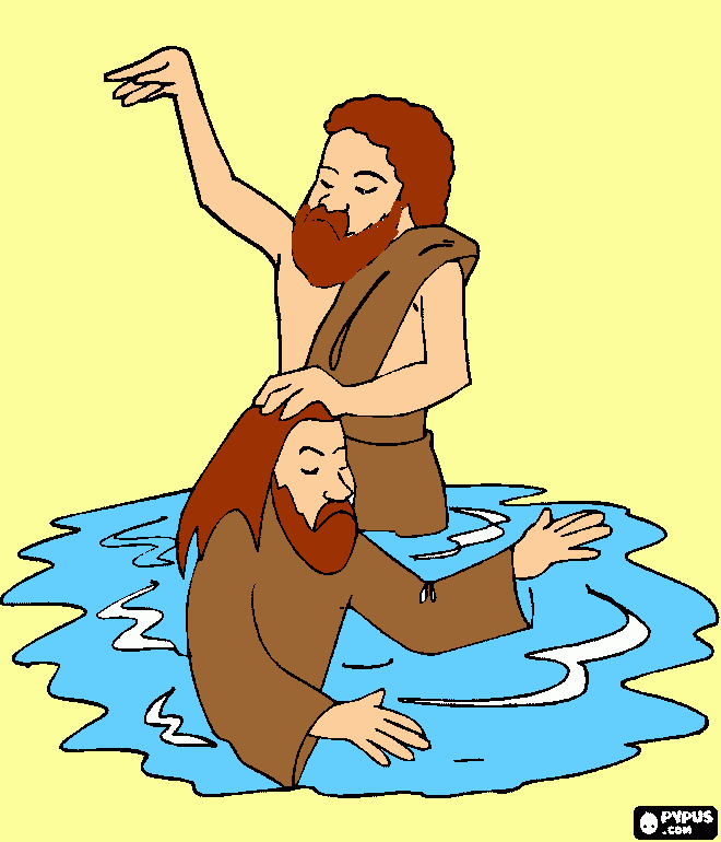 baptism of jesus coloring page
