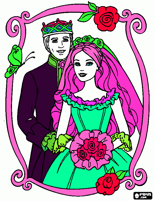 barbie picture coloring page