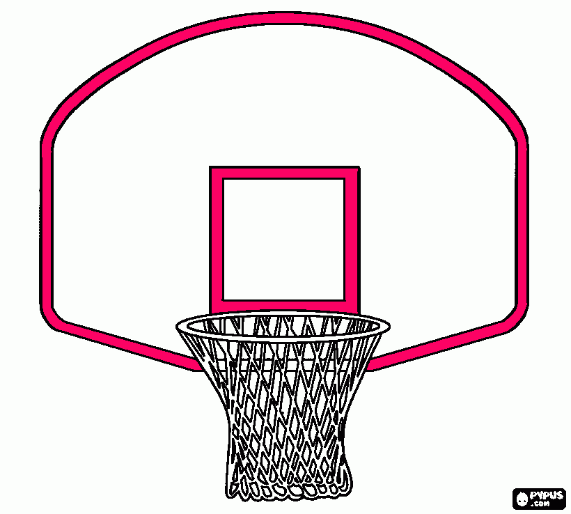 Basket hoop coloring page