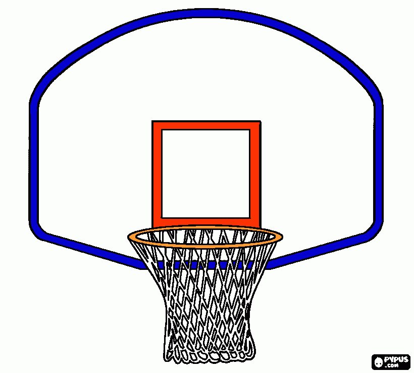 Basketball goal coloring page