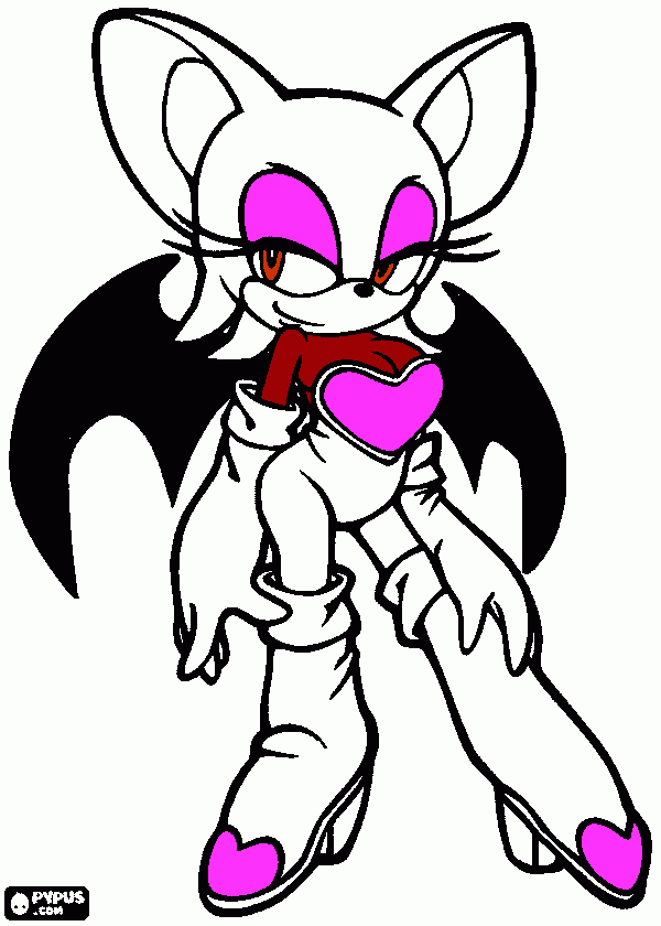 bat from sonic ?? coloring page