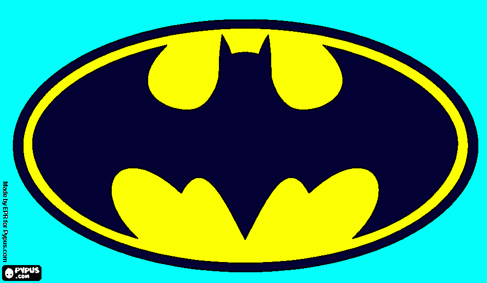 bat symbol coloring page
