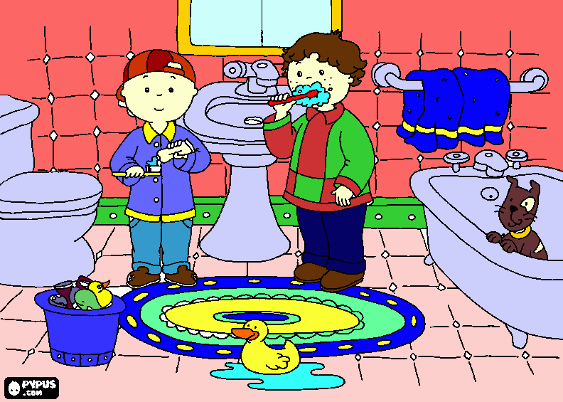 BATHROOM TIME!! coloring page