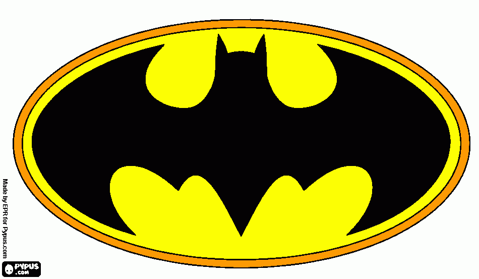 batman symbol coloring page