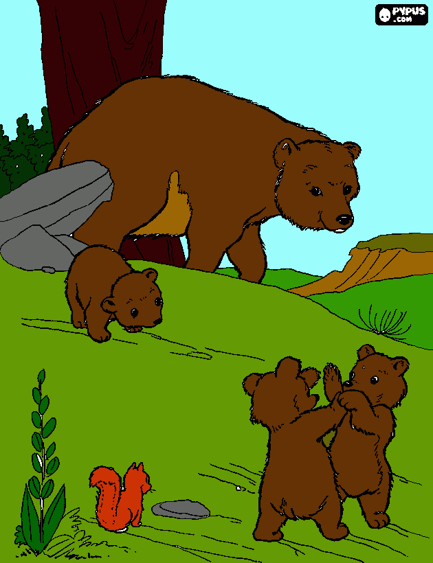 bears coloring page