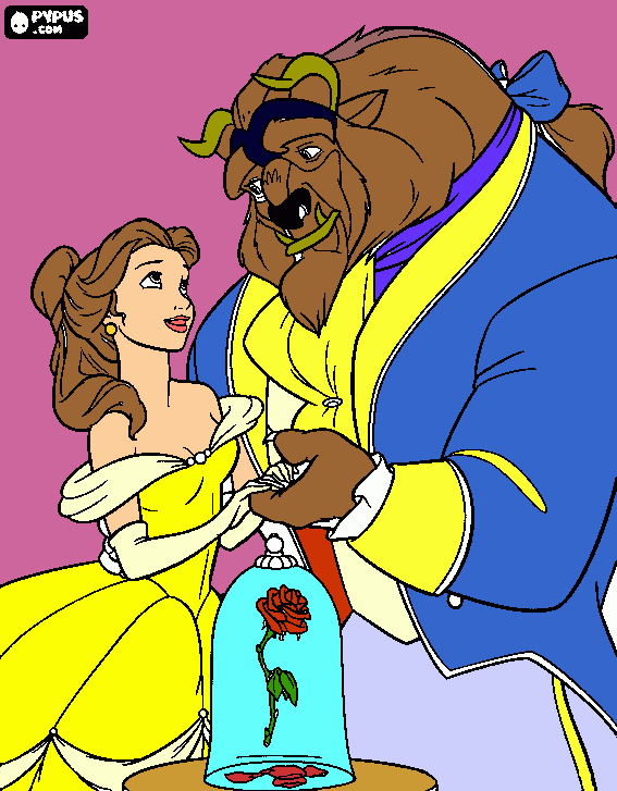 beauty and the beast  coloring page