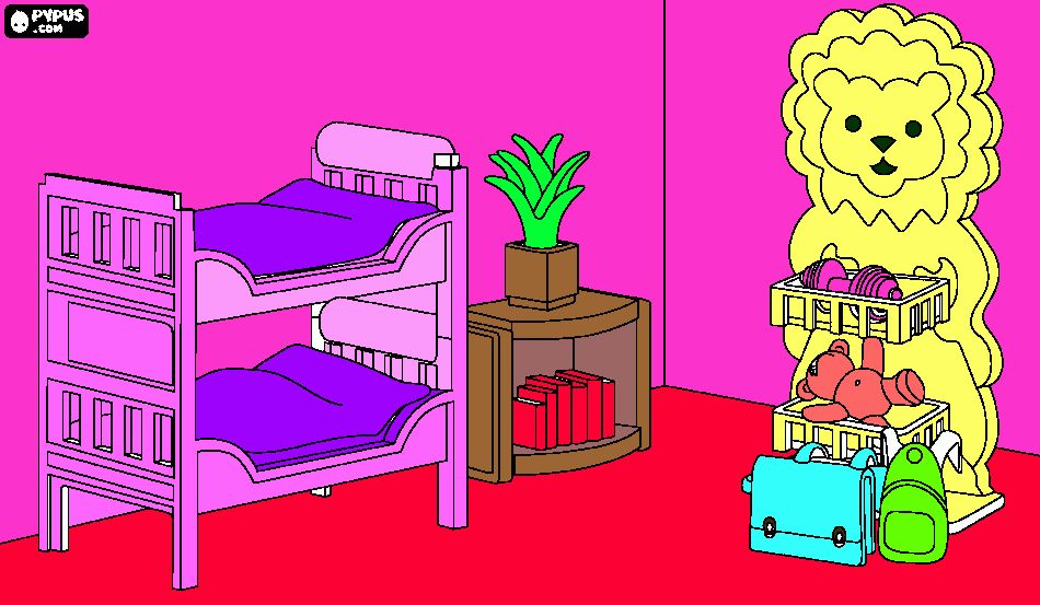 bedroom coloring page