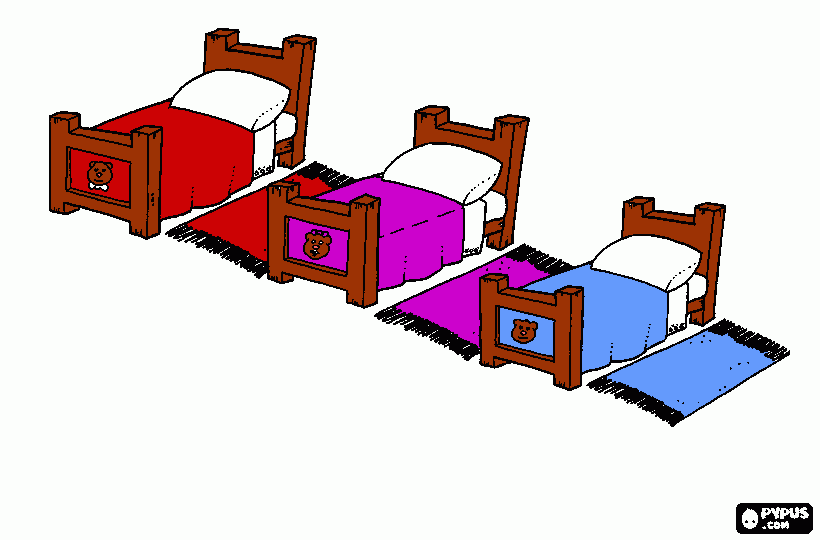 Beds coloring page